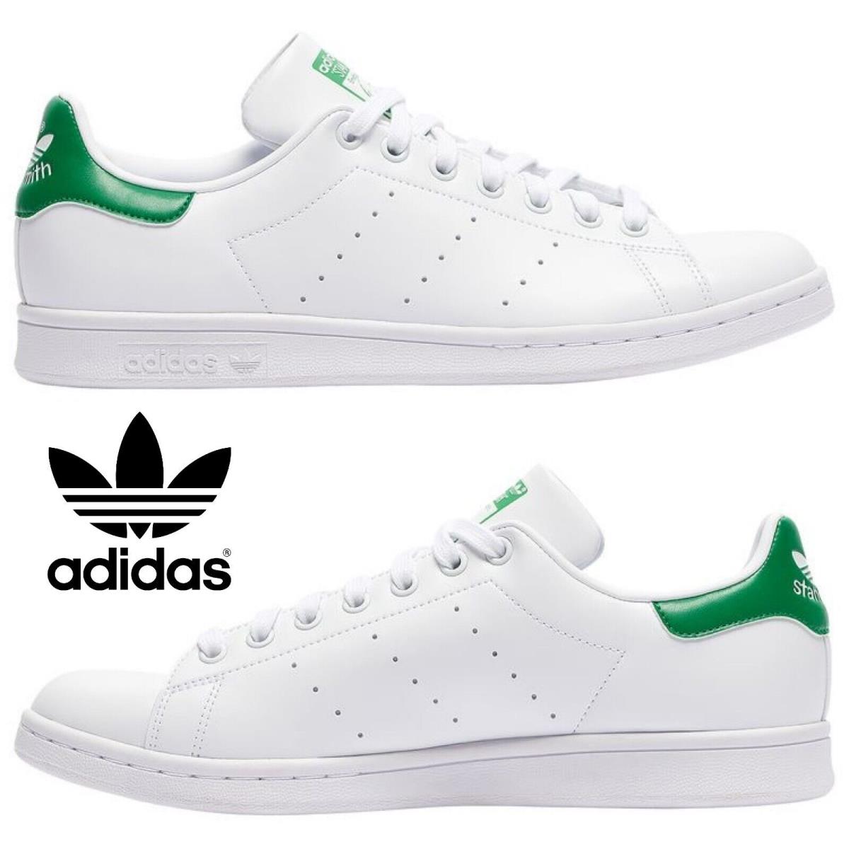Adidas Originals Stan Smith Men`s Sneakers Comfort Sport Casual Shoe Green White
