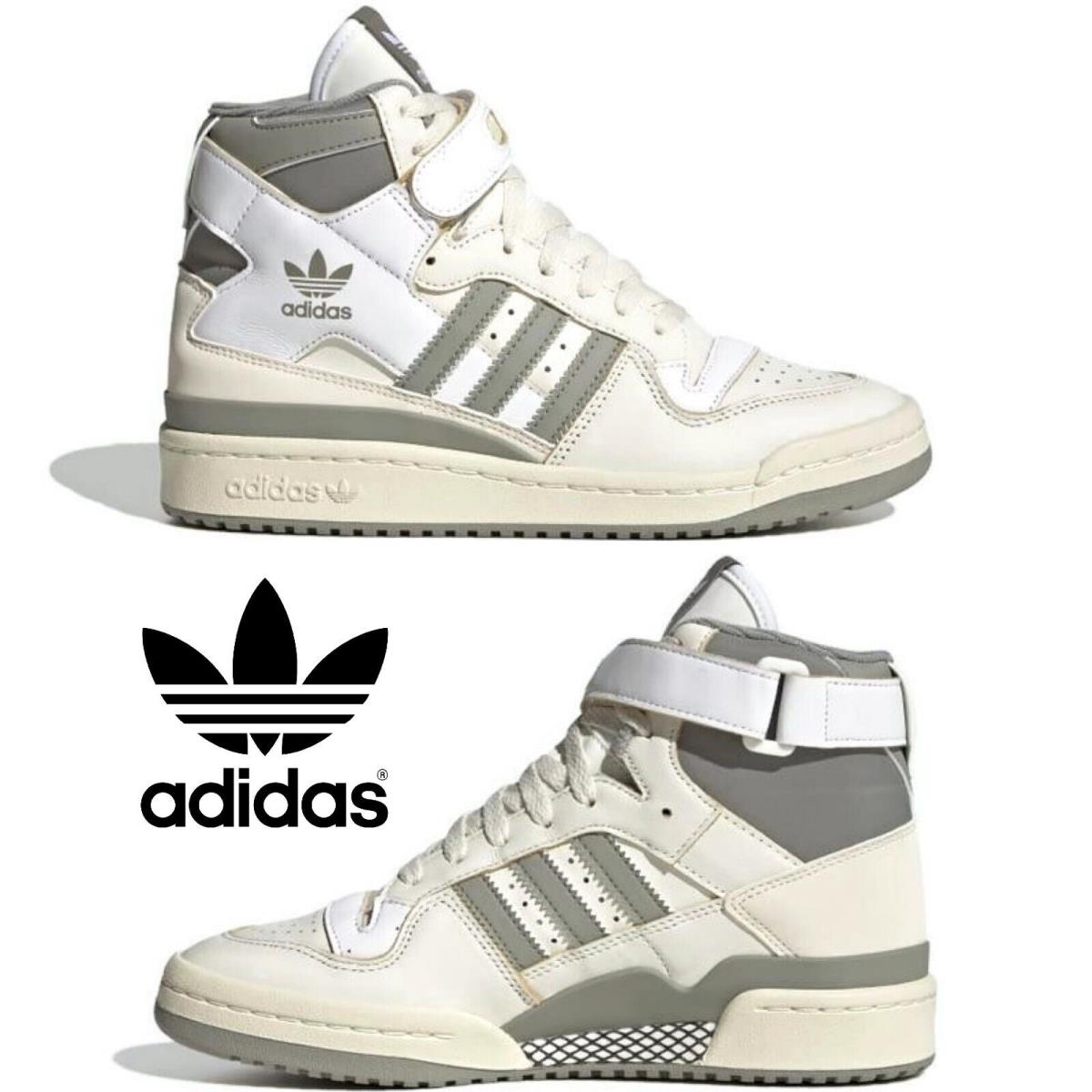 Adidas Originals Forum 84 Hi Shoes Women`s Sneakers Comfort Casual White Silver