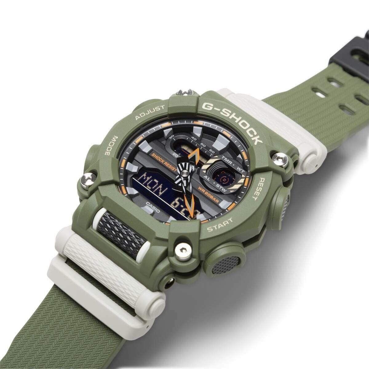 Casio G-shock Men`s Analog-digital Resin Army Green/tan Watch GA900HC-3A