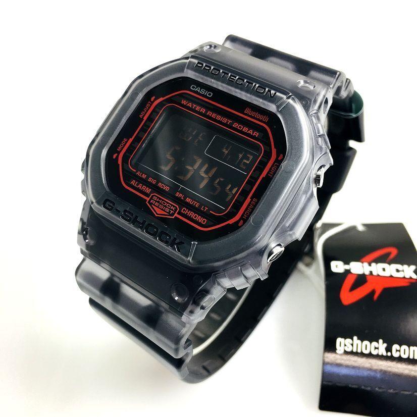 Casio G-shock Classic 5600 Bluetooth Mobile Link Transparent Watch DWB5600G-1