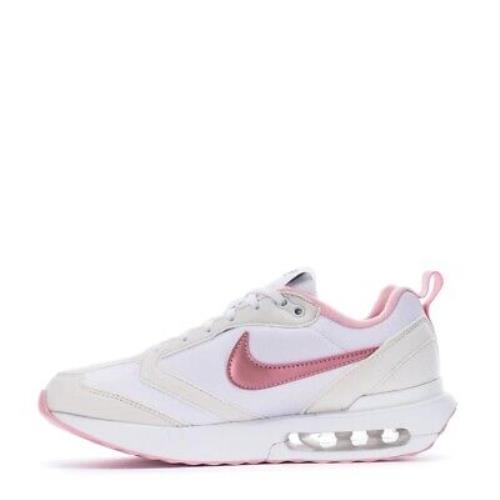 Big Kid`s Nike Air Max Dawn White/pink Glaze-summit White DH3157 101 - White/Pink Glaze-Summit White