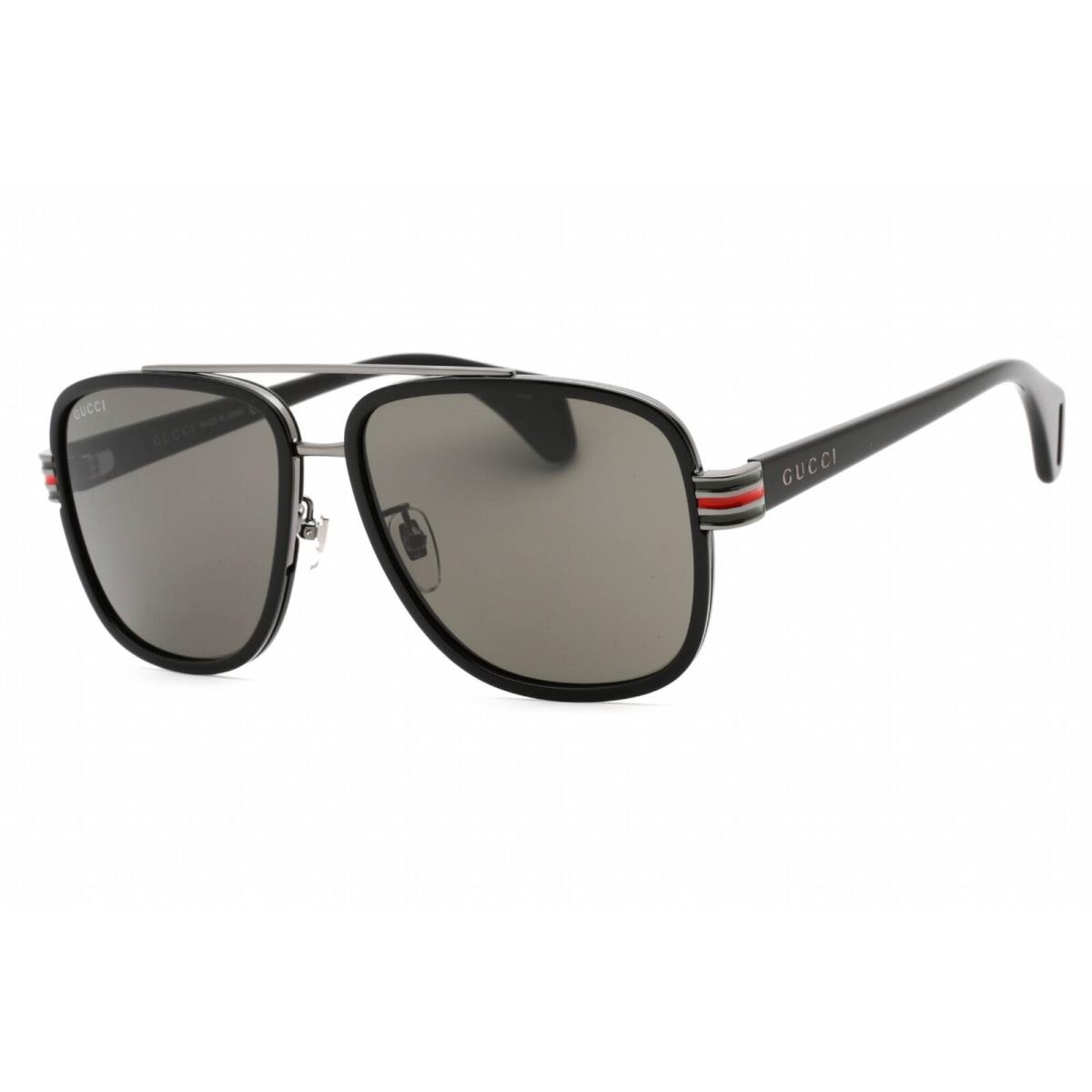 Gucci Men`s Sunglasses Black Acetate/metal Full Rim Frame GG0448S 001 - Frame: Black, Lens: Gray