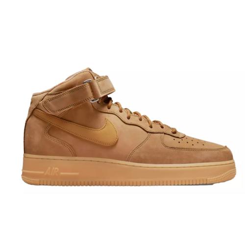 Nike Mens Air Force 1 Mid `07 `flax` Basketball Shoes - Flax/Gum Light Brown/Black/Wheat , Flax/Gum Light Brown/Black/Wheat Manufacturer