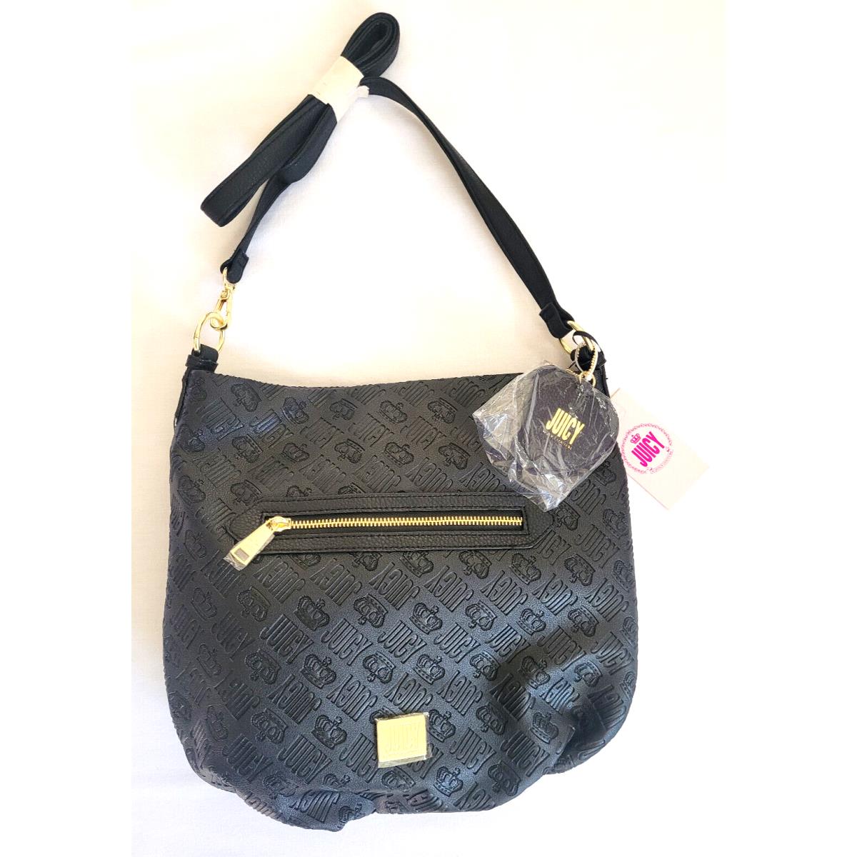 Juicy Couture Black Quilted Purse Handbag Gold Chain Purse Box V Med Large  | eBay