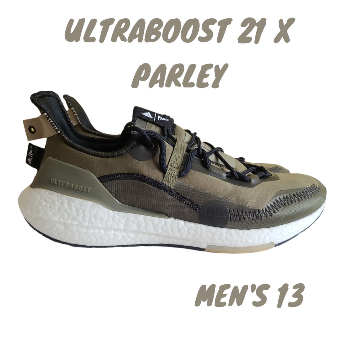 Adidas Ultraboost 21 X Parley Mens Running Shoe Green White Trainer Sneaker 13