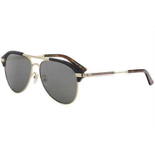 Gucci Men`s GG0288SA GG/0288/SA 005 Blue/gold Fashion Pilot Sunglasses 60mm