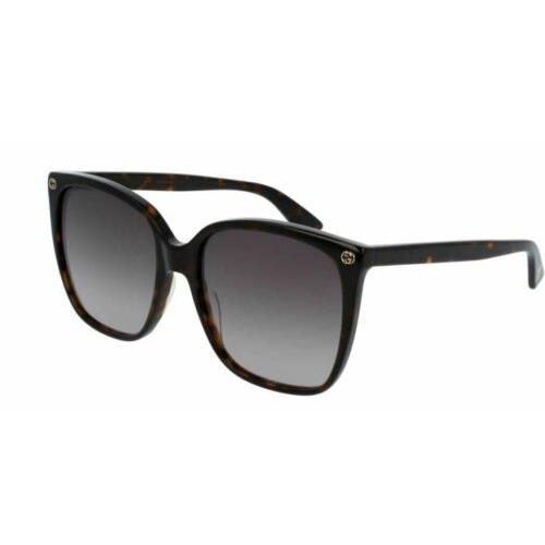Gucci GG 0022 S 003 Havana Gradient Sunglasses
