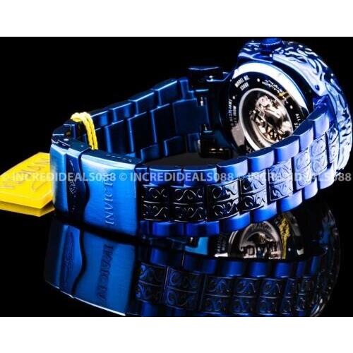 Invicta Skull Artist Blue Men`s Automatic Skeletonized Watch