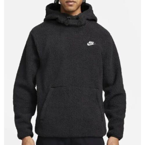 Nike Sportswear Essential Hi Pile Fleece Pullover Hoodie Size Medium DD5013 010