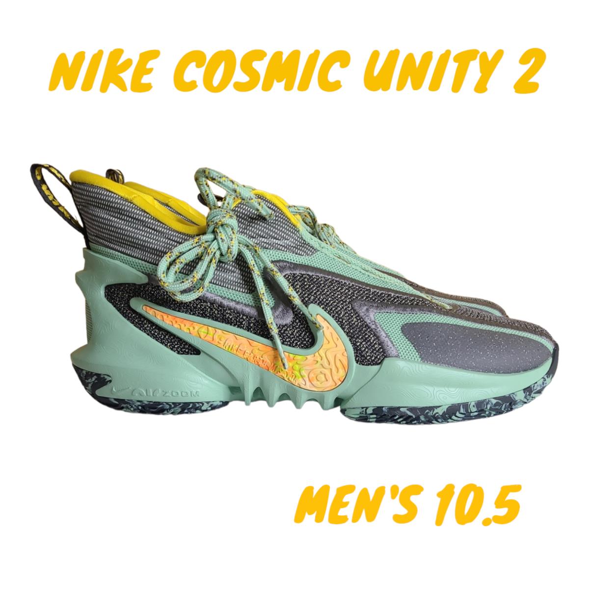 Mens Nike Cosmic Unity 2 Enamel Green Multi Basketball Shoe DH1537-300 10.5