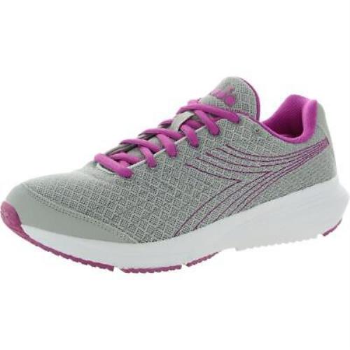 Diadora Mens Flamingo 5 W Active Athletic and Training Shoes Shoes Bhfo 4605 - Silver/Purple