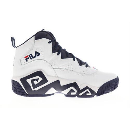 Fila MB 1BM00055-125 Mens White Leather Basketball Inspired Sneakers Shoes 9.5
