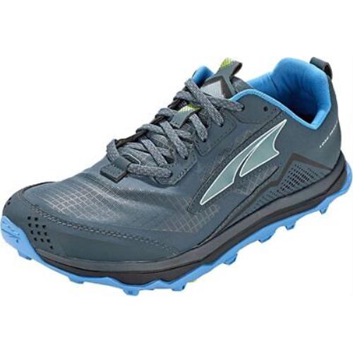 Altra Men`s Lone Peak 5 Trail Shoes Blue/lime 9.5 D Medium US