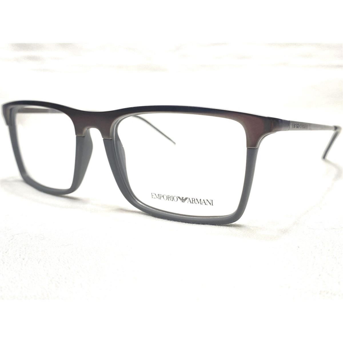 Emporio Armani EA1058 3003 Men`s Black Gray Modern Eyeglasses Frames 55/18