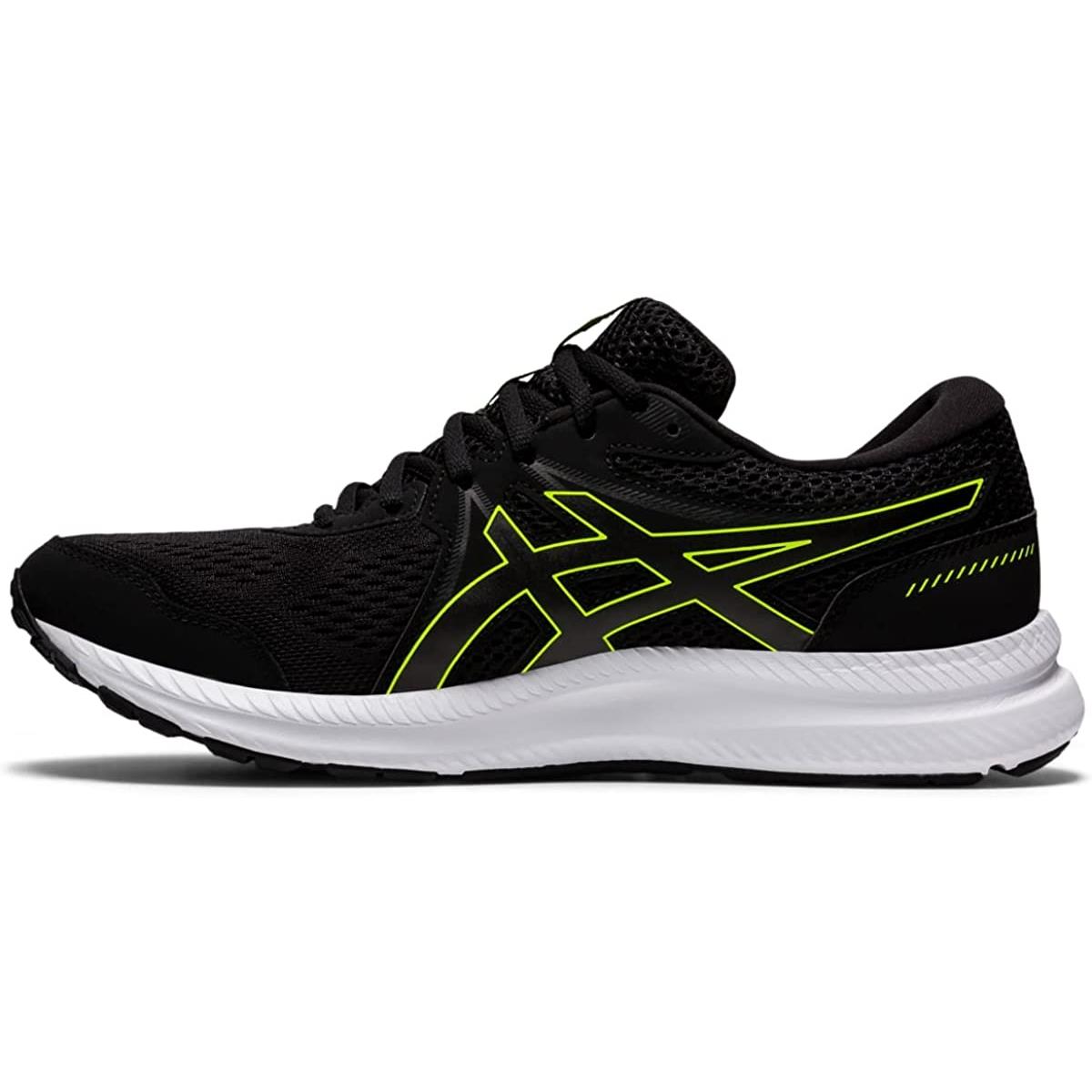 Asics Men`s Gel-contend 7 Running Shoe Black/Hazard Green