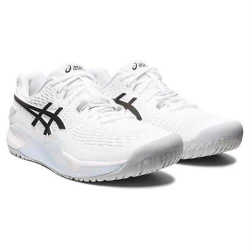 Asics Men`s Gel-resolution 9 Tennis Shoes White and Black