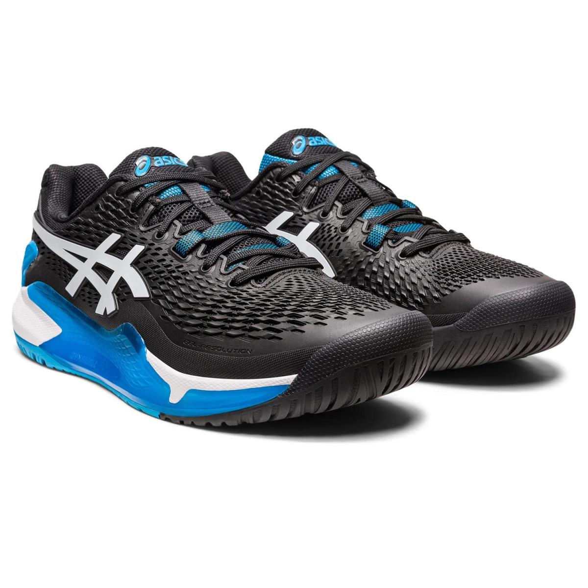 Man`s Sneakers Athletic Shoes Asics Gel-resolution 9 Black/White