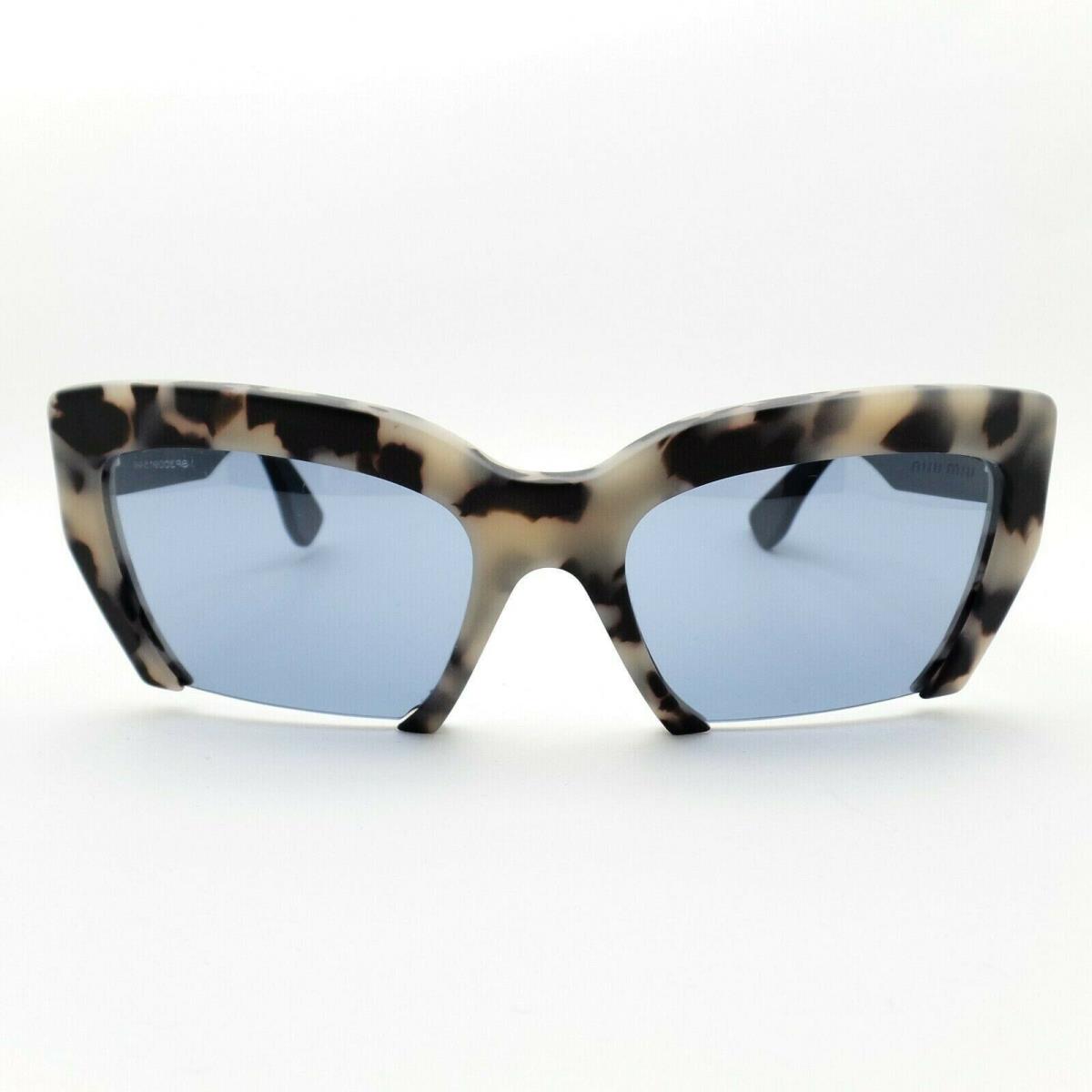 Miu Miu Smu 11O HAO-4N0 Ivory Havana Blue Sunglasses