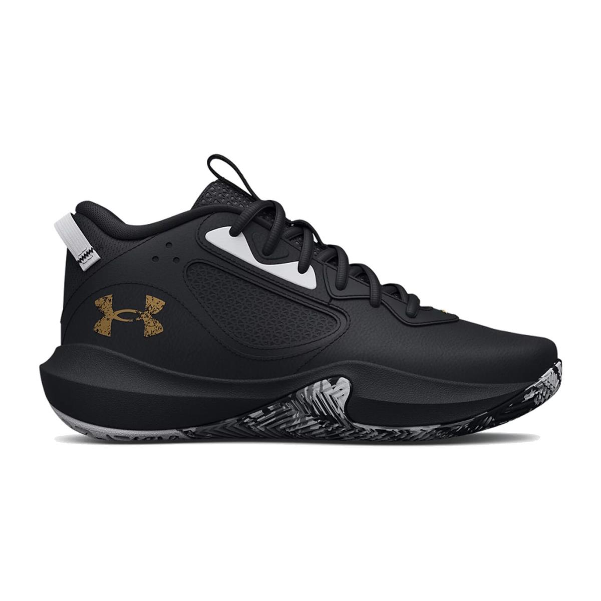 Under Armour Adult UA Lockdown 6 Basketball Shoes - Black/gold - 3025616-003