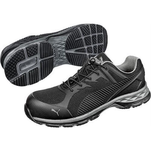 Puma Safety Black Mens Textile Fuse Motion Low SD Oxford Work Shoes