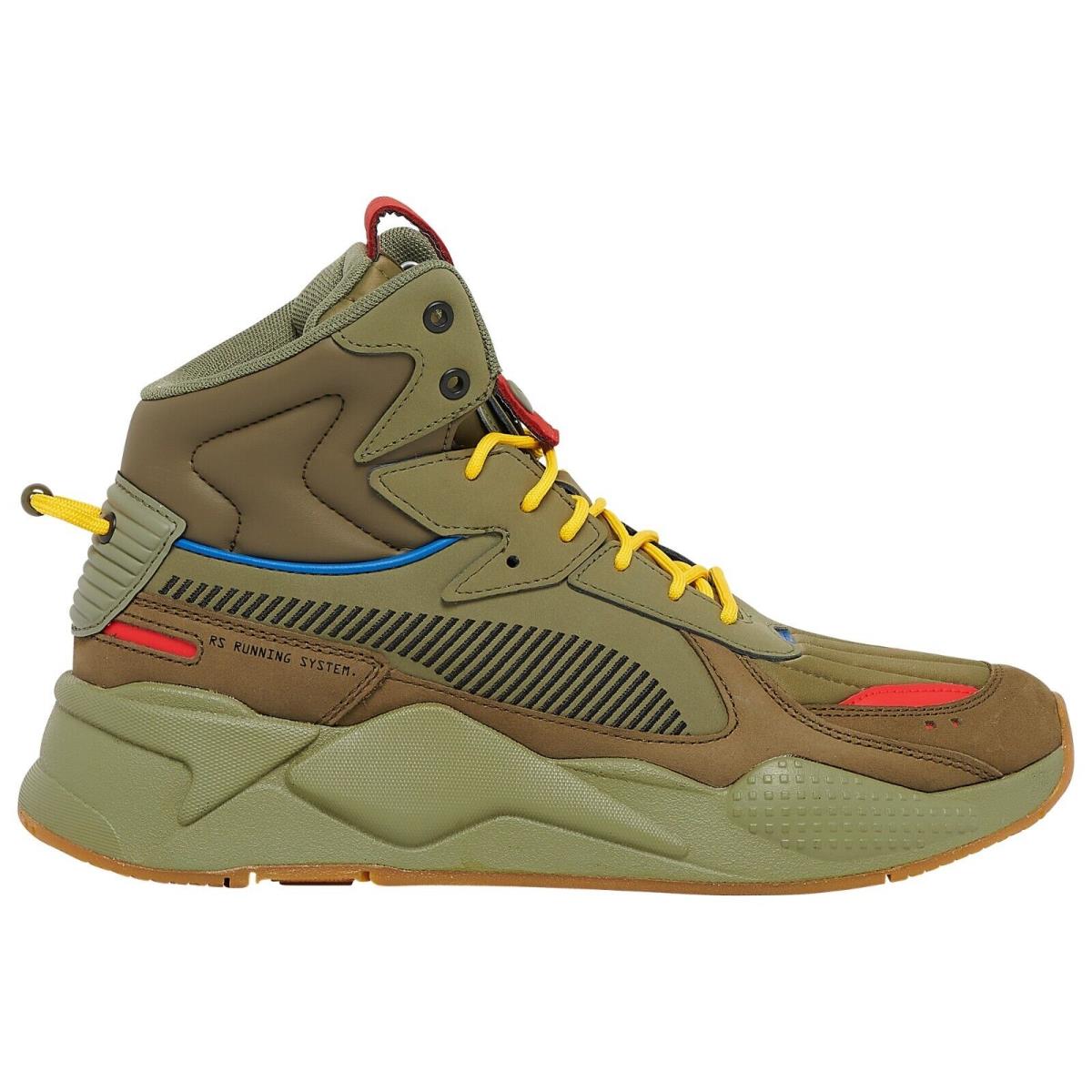 Men`s Puma Rs-x Mid Arch Support Fast Fastening System Shoes Green