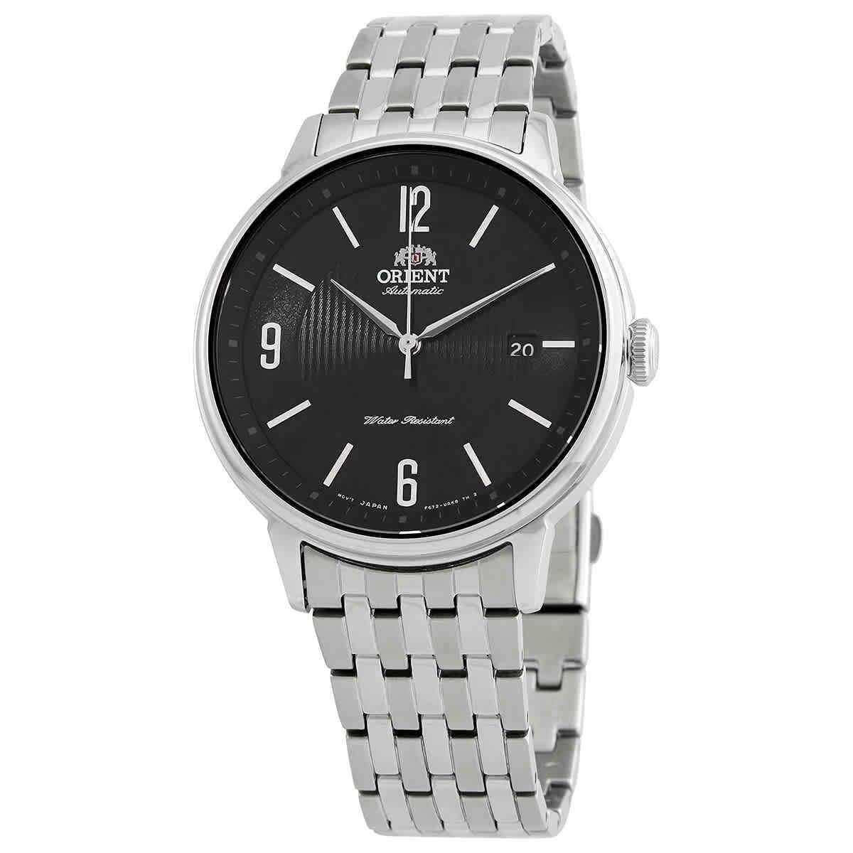 Orient Classic Automatic Black Dial Men`s Watch RA-AC0J08B10B - Dial: Black, Band: Silver-tone, Bezel: Silver-tone