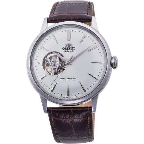 Orient Men`s RA-AG0002S10B Classic Bambino 41mm Manual-wind Watch - Dial: White, Band: Brown, Bezel: Silver