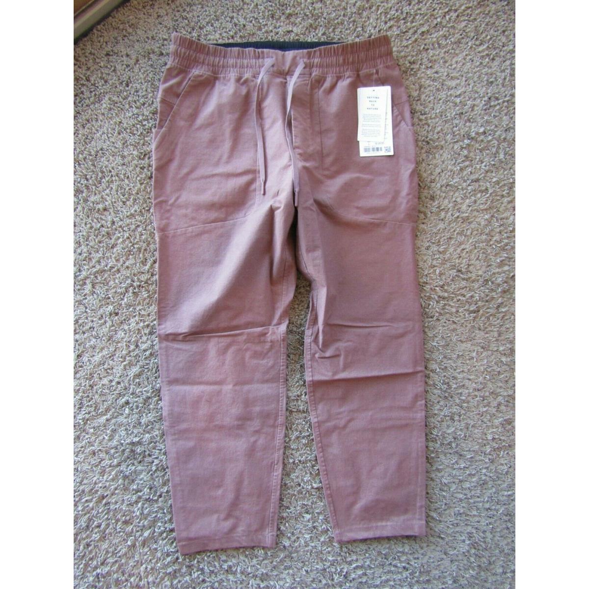 Lululemon Abc Cropped Pull-on Pant Cotton Blend Mauve-brown Pant Women`s L