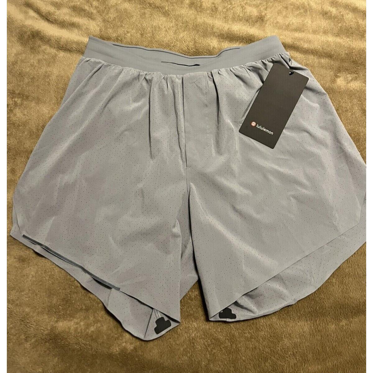 Men`s Lululemon Fast Free Shorts 6 Lined Gray Size XL Gym Running