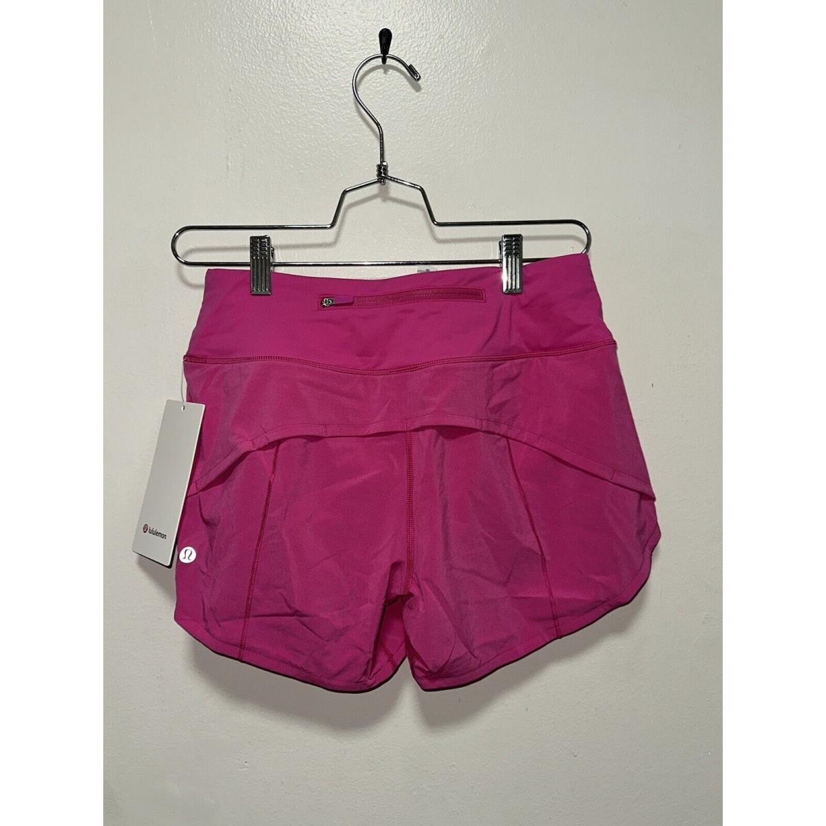 Lululemon Speed Up MR Short 4 L Lined Size 4 Sonic Pink Sncp