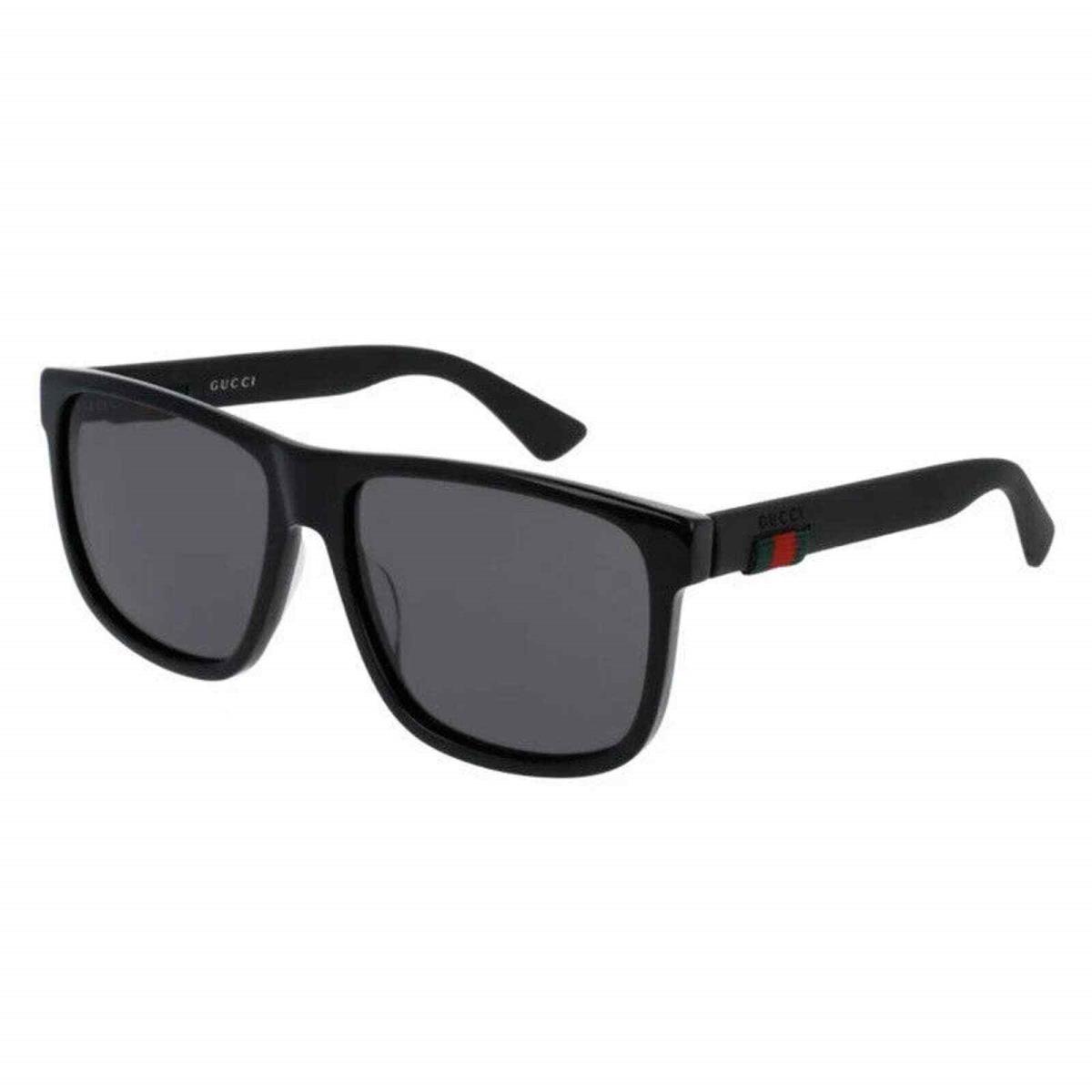 Gucci Urban GG0010S 0010 001 Black Grey Lens 58mm Large Men Sunglasses