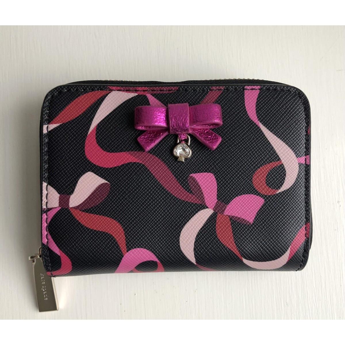 Kate Spade Bows Wrapping Party Wallet Mini Zip Card Holder Black Pink - Kate  Spade wallet - 045783537343 | Fash Brands