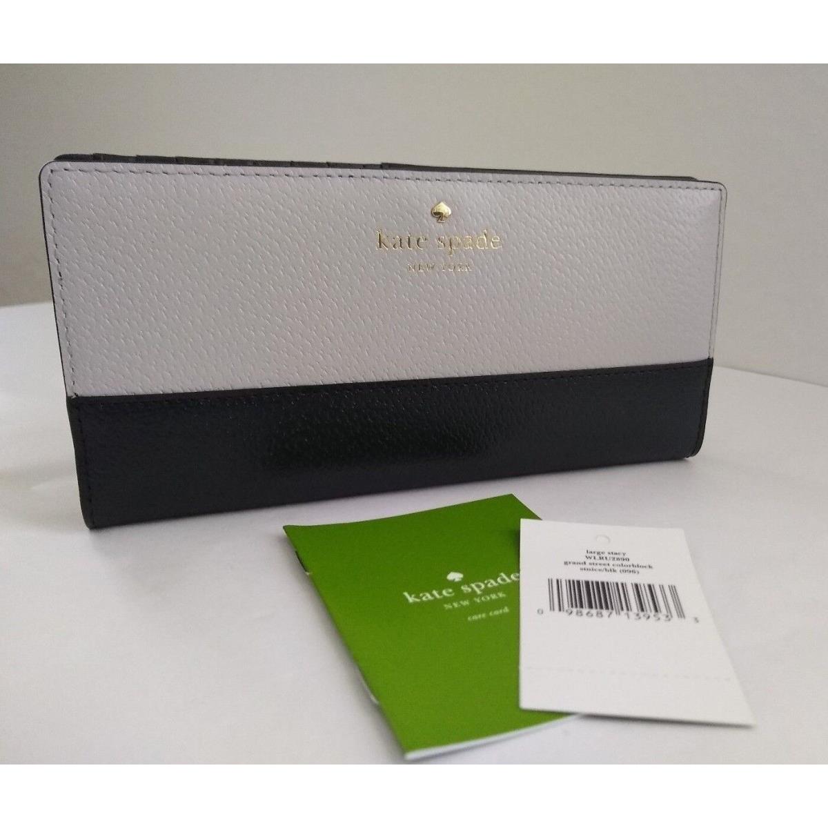 Kate Spade Grand Street Large Stacy Wallet - Stone Ice/black