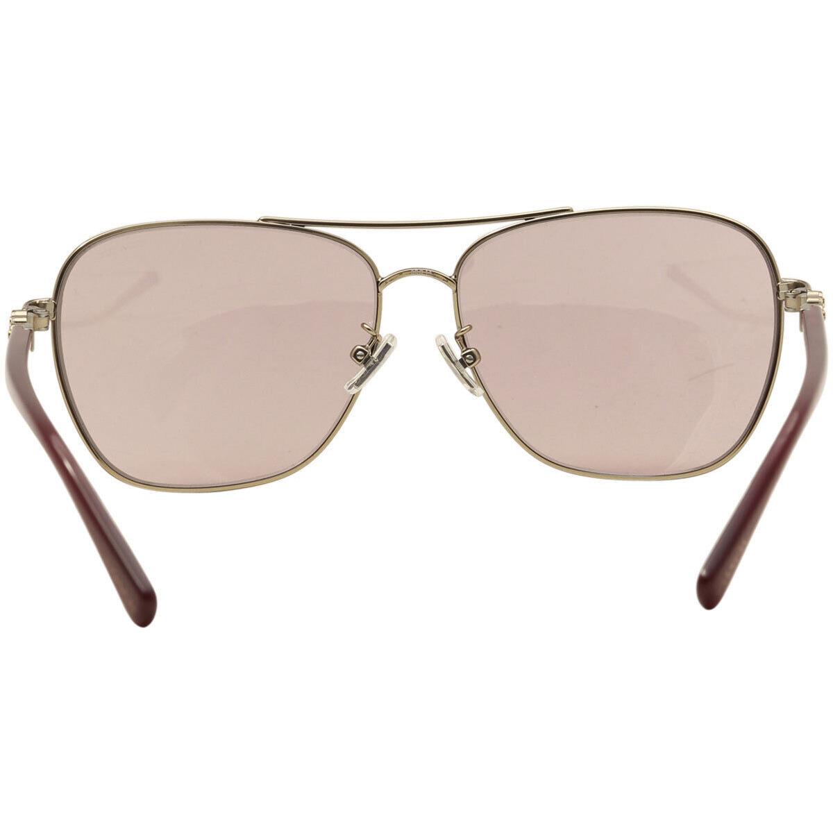 Coach HC7073B HC/7073/B 93041T Rose Gold/aubergine Pilot Sunglasses