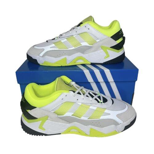 GX0774 Adidas Mens Niteball 2 Sollar Yellow/green Basketball Shoes
