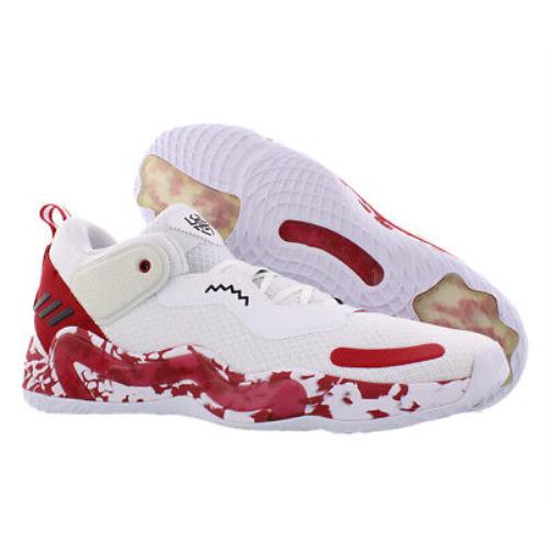 Adidas SM D.o.n. Issue 3 Unisex Shoes - White/Red , White Main