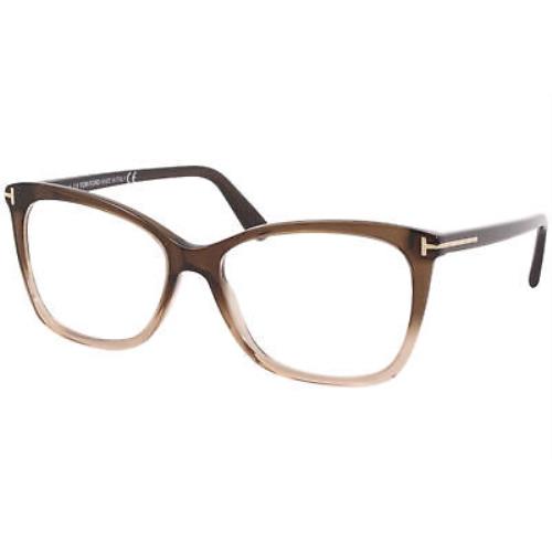 Tom Ford TF5514 050 Eyeglasses Women`s Dark Brown Gradient Full Rim Cat Eye 54mm