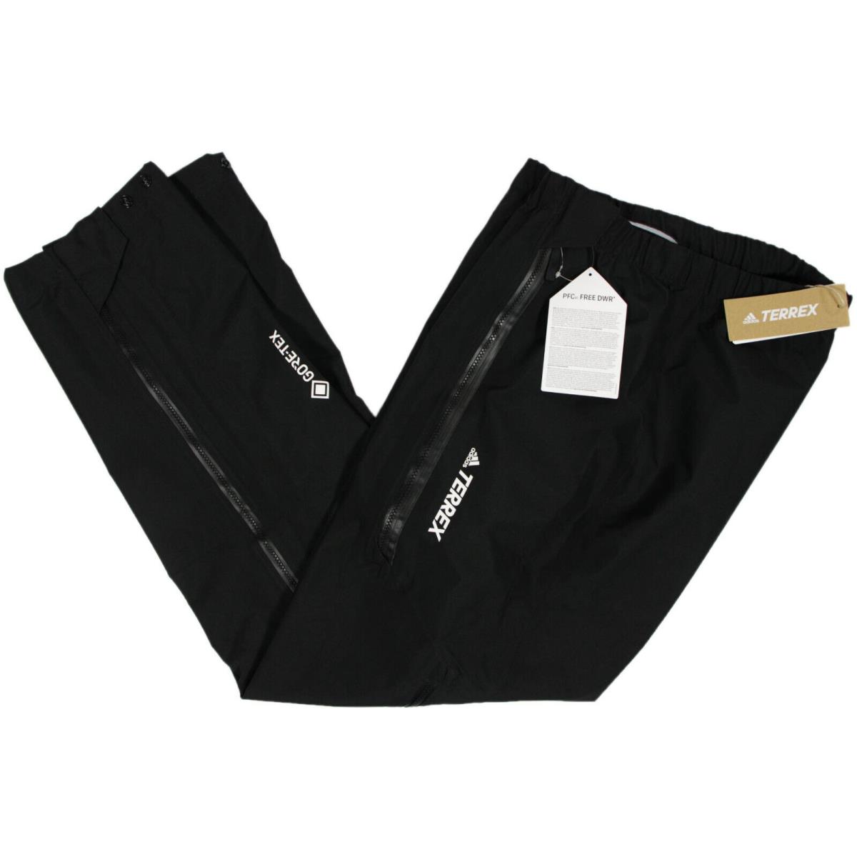 Adidas Gore-tex Gtx Paclite Pants- New- Black Packable Rain/hiking Pants