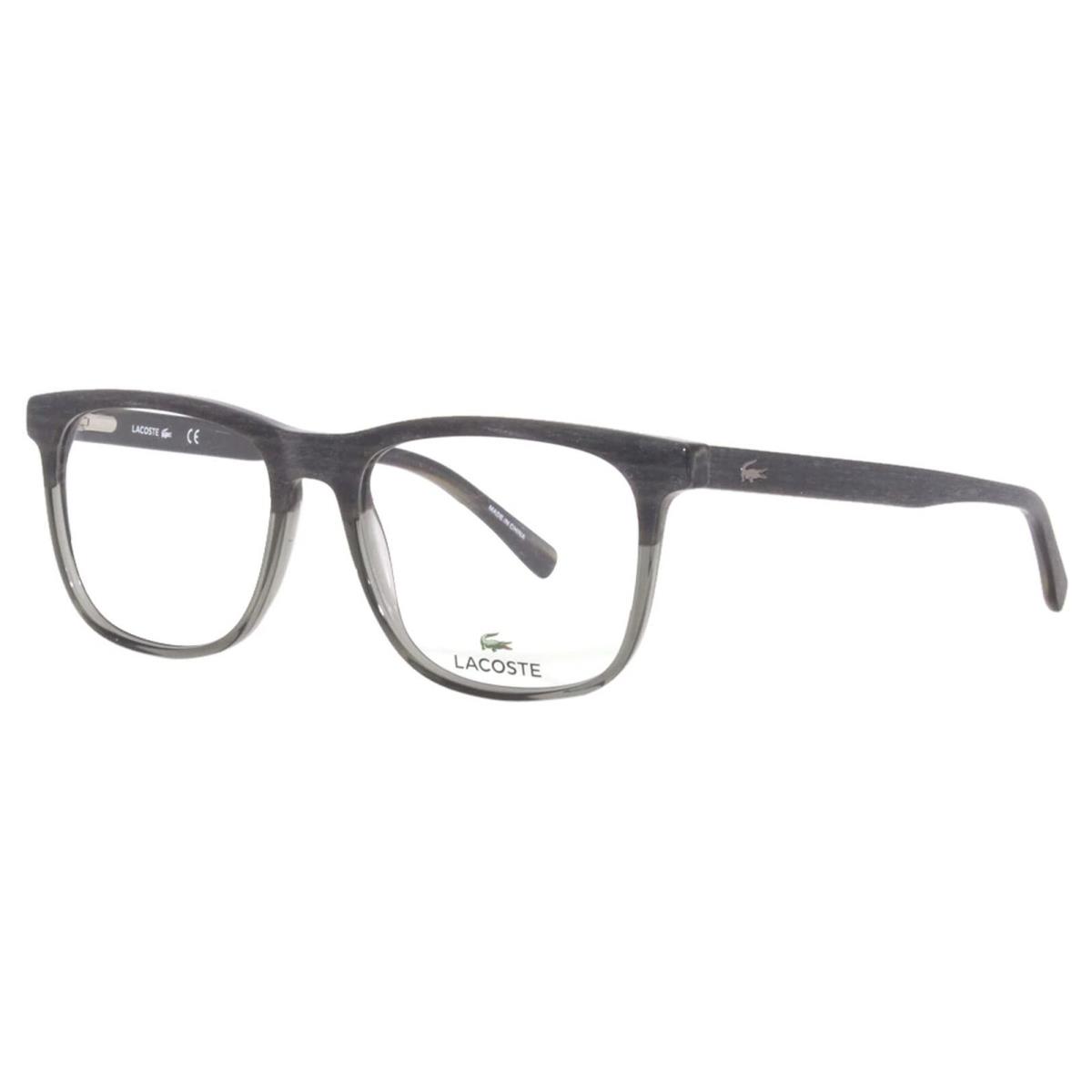 Lacoste L 2849 315 Transparent Green Wood Grain Eyeglasses 54mm with Case