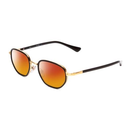 Persol PO2471S Unisex Retro Polarized Sunglasses in Gold Black 50 mm 4 Options Red Mirror Polar