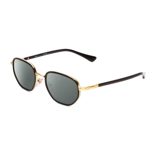 Persol PO2471S Unisex Retro Polarized Sunglasses in Gold Black 50 mm 4 Options Smoke Grey Polar