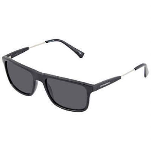Emporio Armani Dark Grey Square Men`s Sunglasses EA4151 500187 56 EA4151 500187