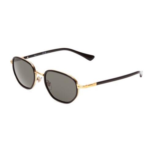 Persol PO2471S Unisex Retro Designer Sunglasses Gold/black/polarized Green 50 mm