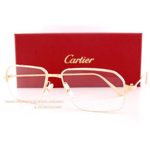 Cartier Eyeglass Frames CT 0232/O-003 Gold For Men 57mm