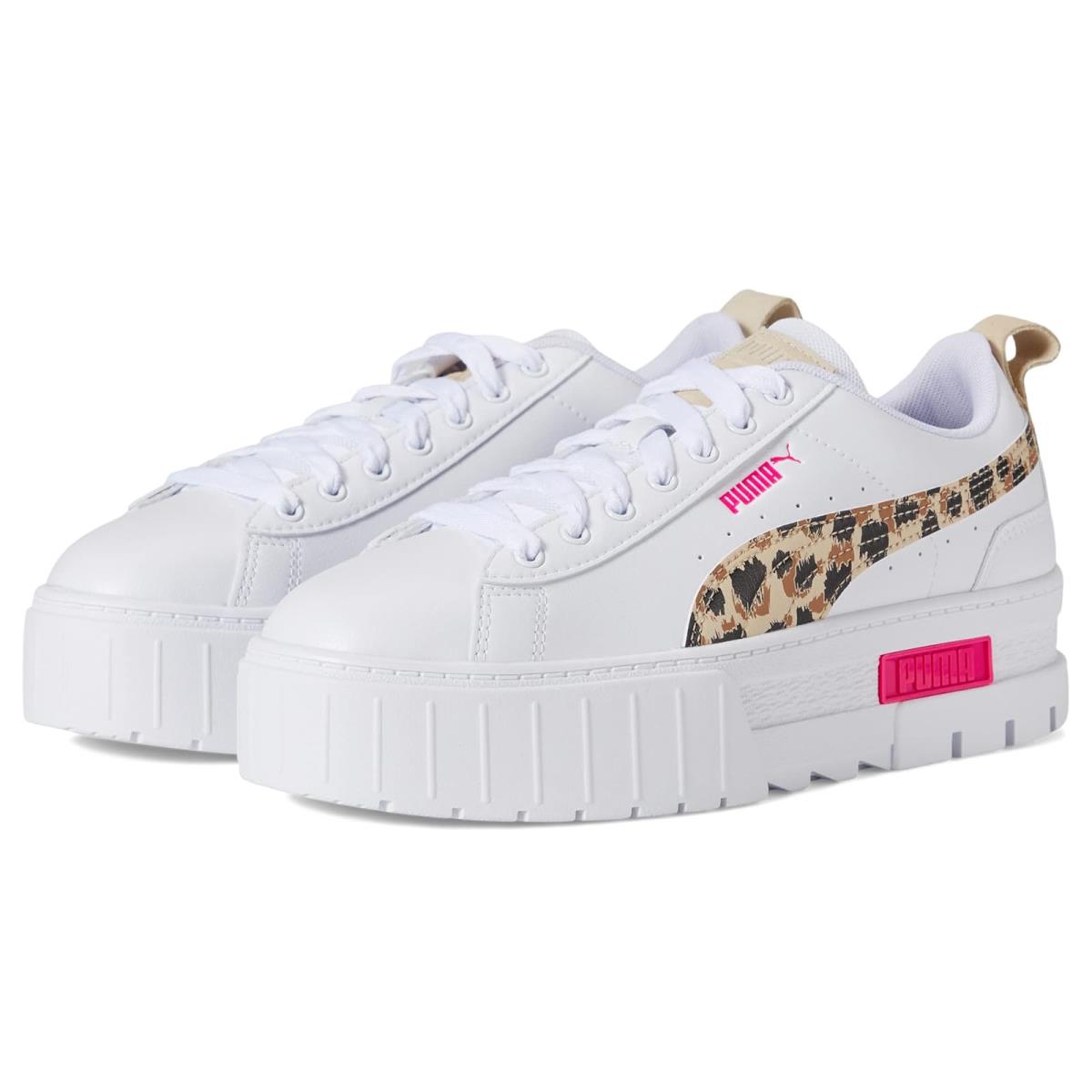 Woman`s Sneakers Athletic Shoes Puma Mayze Animal PUMA White/Granola