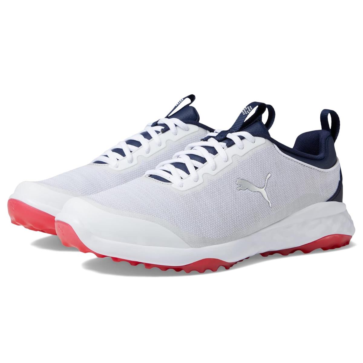 Man`s Sneakers Athletic Shoes Puma Golf Fusion Pro Puma White/Puma Navy/For All Time Red