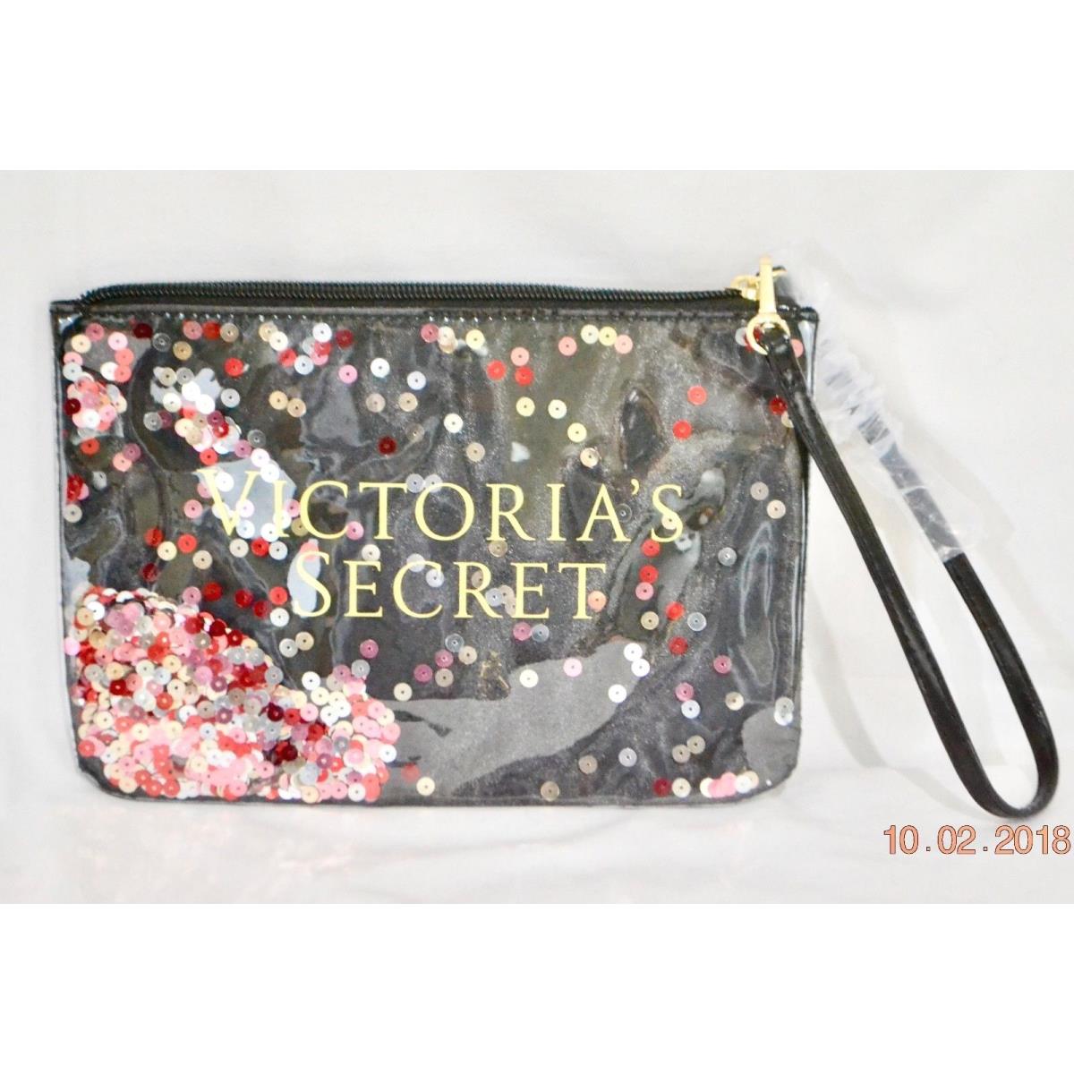 Victorias Secret Sequins Bling Carrie All Pouch Wristlet Bag Cosmetic