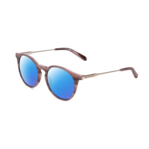 Dragon DR520S LL Hype Unisex Polarized Bifocal Sunglasses Blush Wood Marble 51mm Blue Mirror