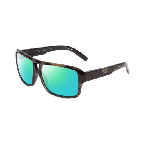 Dragon DR Jam Small LL Unisex Polarize Bifocal Sunglasses Rob Machado Resin 58mm Green Mirror