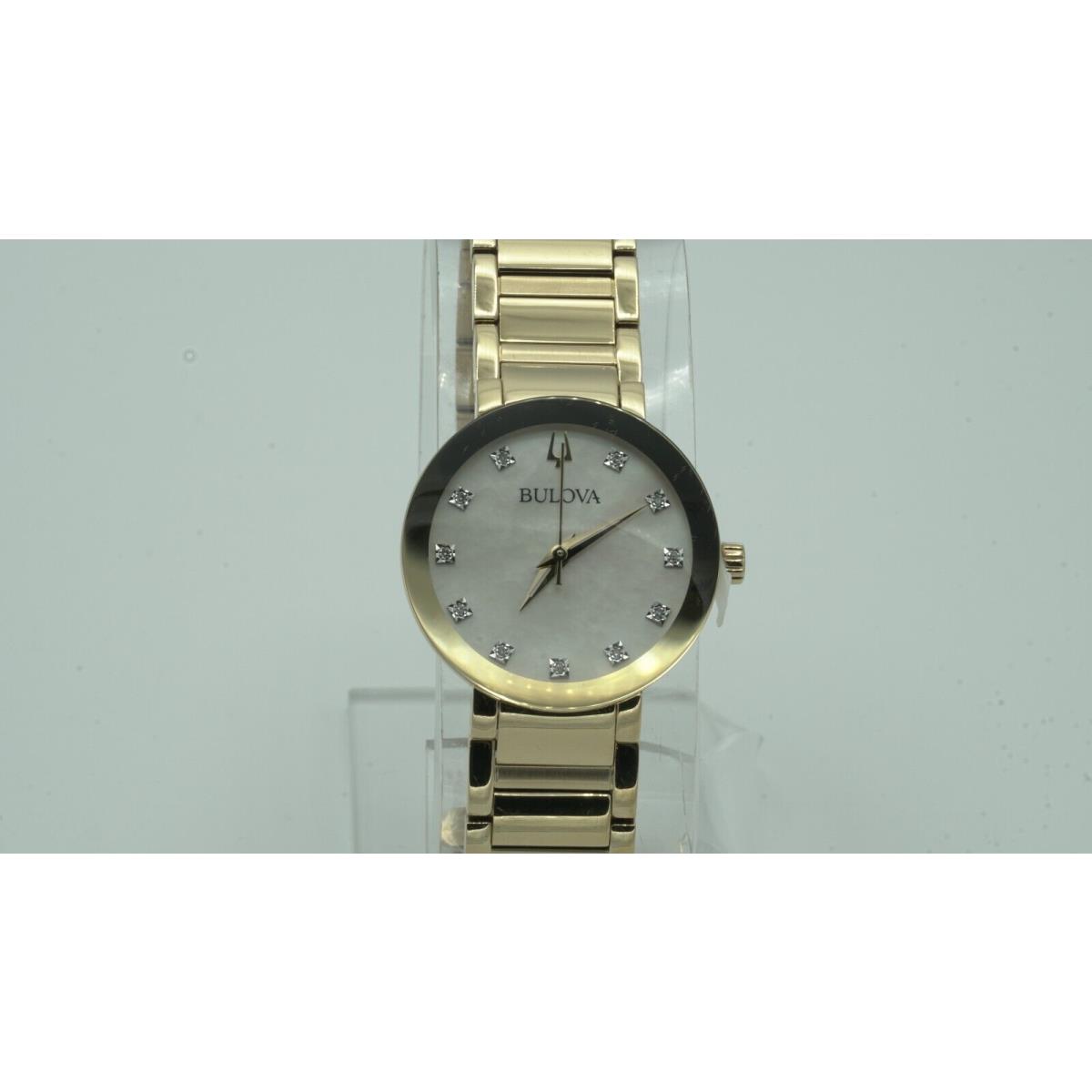 Bulova Gold-tone Diamond Ladies Watch 97P133 EB02